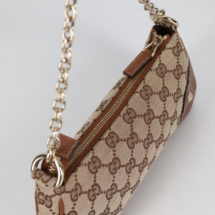 Vintage Gucci GG Canvas Chain Accessory Pouch