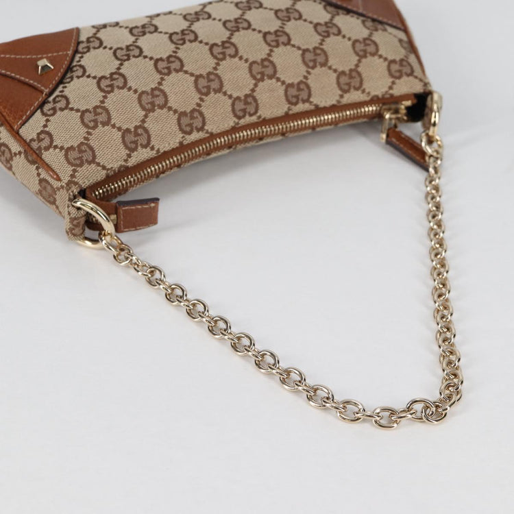 Vintage Gucci GG Canvas Chain Accessory Pouch