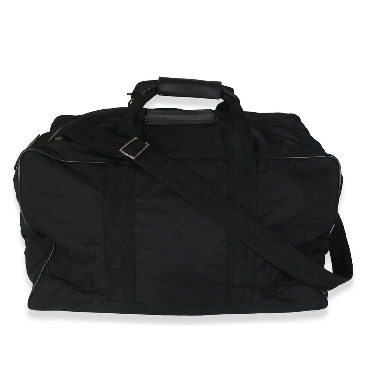 Vintage Prada Black Tessuto Nylon Large Duffle Bag