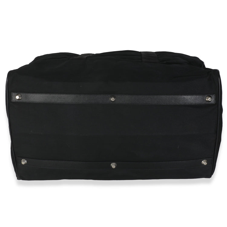 Vintage Prada Black Tessuto Nylon Large Duffle Bag