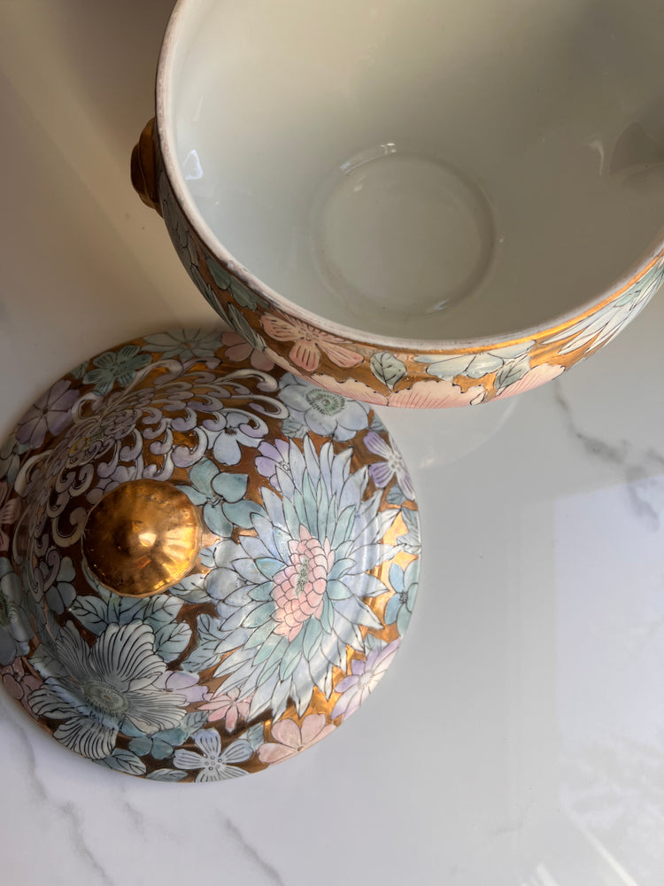 Vintage Hand Painted Ceramic Jar