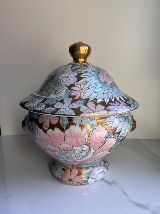 Vintage Hand Painted Ceramic Jar