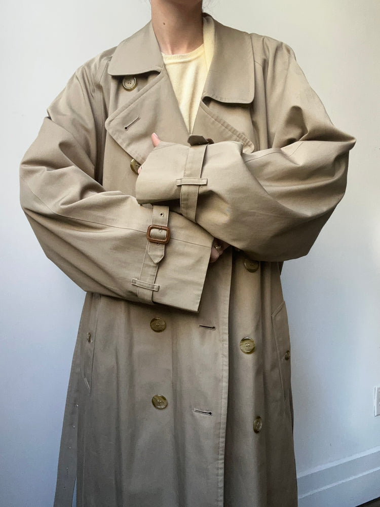 Vintage Burberry Tan Trench Coat Size XL