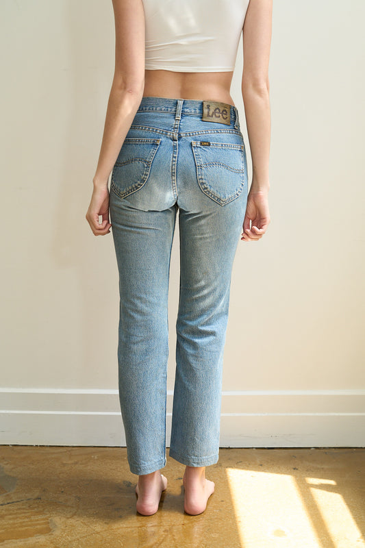 Vintage Lee Medium Wash Denim Jeans Size XS