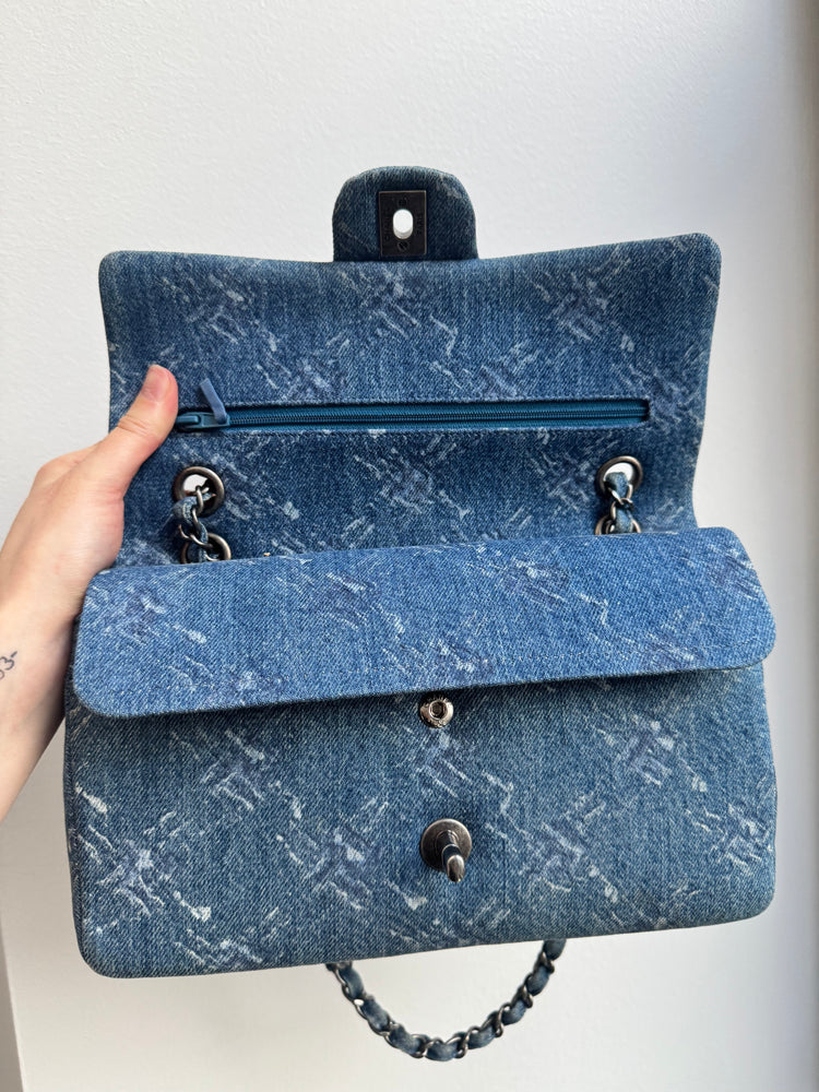 Chanel 2019 Denim Classic Double Flap Bag