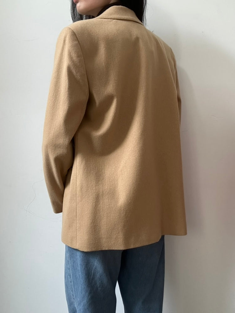 Vintage Wool Camel Classic Blazer Size Medium