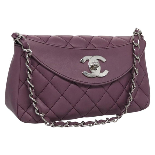 Purple Chanel Matelasse Chain Shoulder Bag