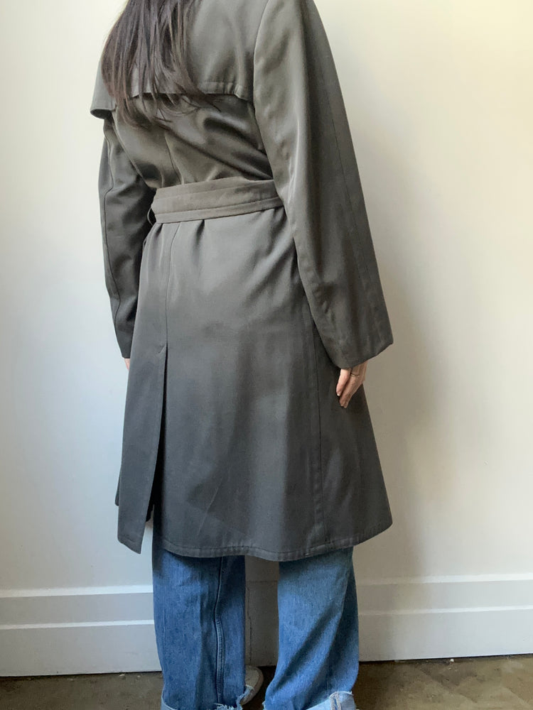 Vintage Dark Grey Trench Size M