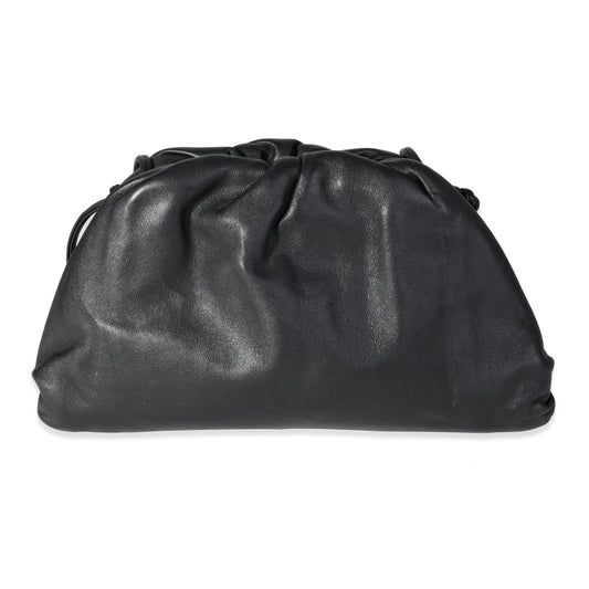 Pre-Loved Bottega Black Calfskin Mini Pouch Bag