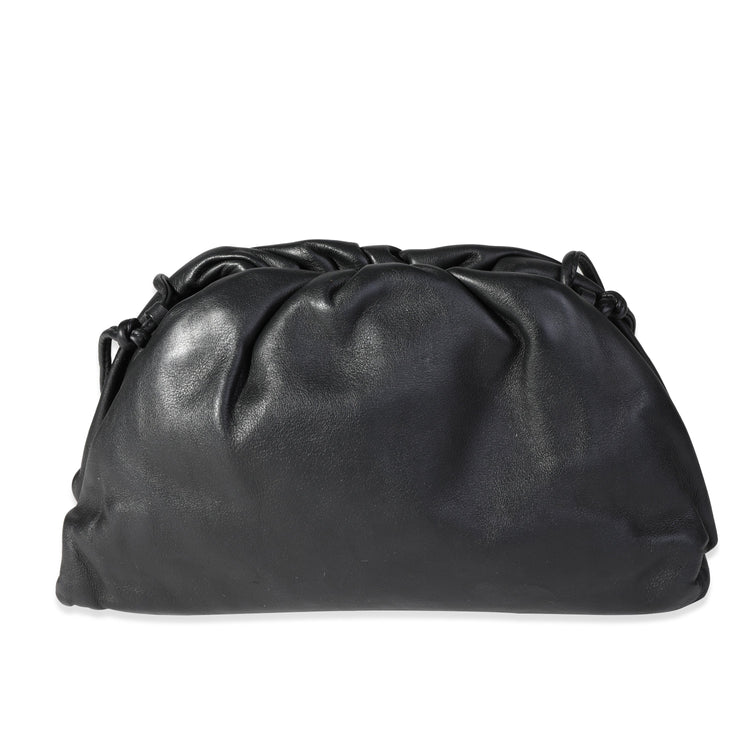 Pre-Loved Bottega Black Calfskin Mini Pouch Bag