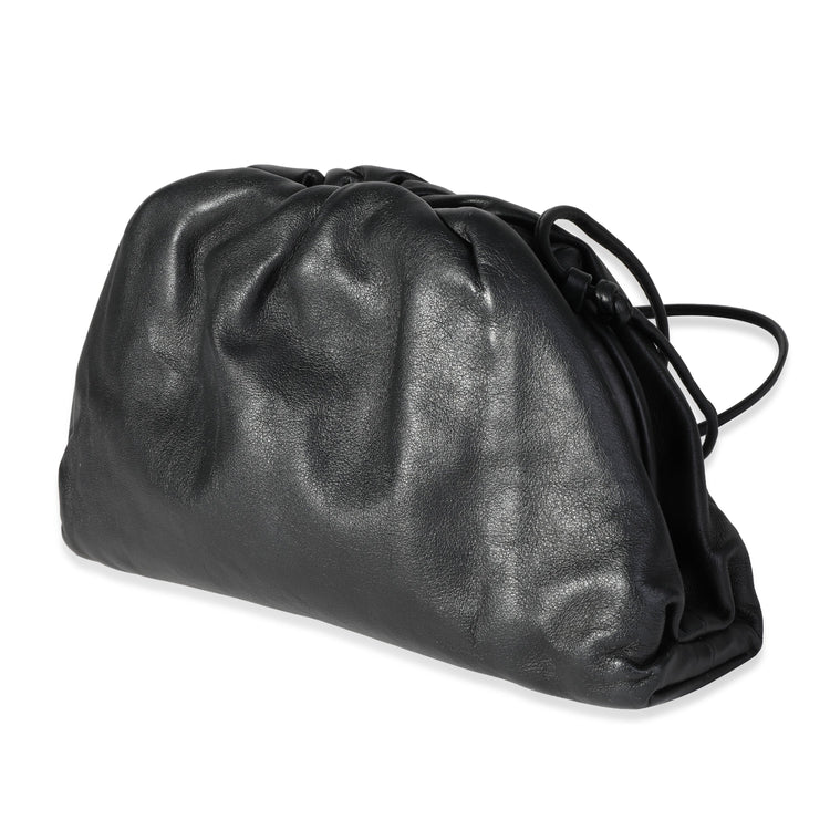 Pre-Loved Bottega Black Calfskin Mini Pouch Bag