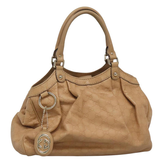Beige Gucci Guccissima GG Canvas Sukey Hand Bag