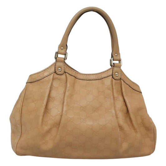 Beige Gucci Guccissima GG Canvas Sukey Hand Bag