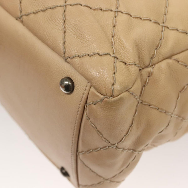 Vintage 2013 Chanel Beige Wild Stitch Tote Bag