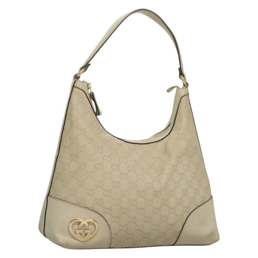 White Gucci GG Canvas Guccissima Shoulder Bag