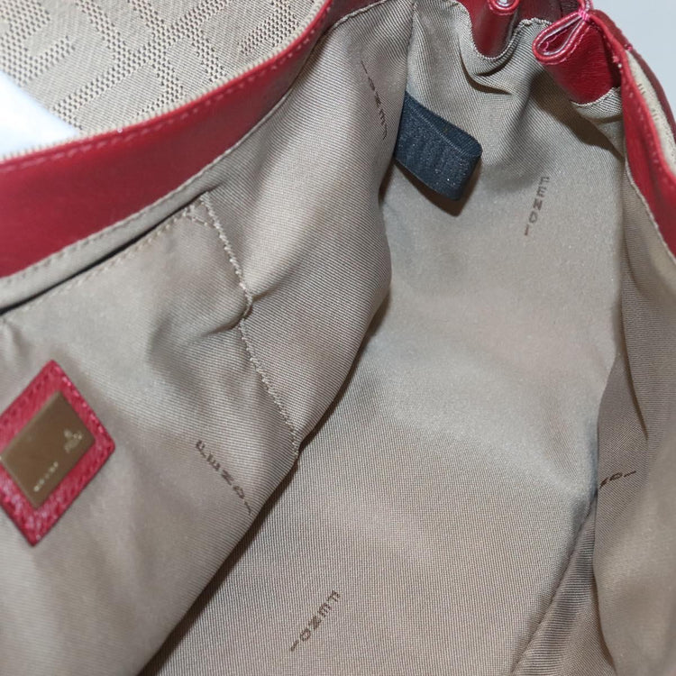 Vintage Fendi Canvas Red Shoulder Bag