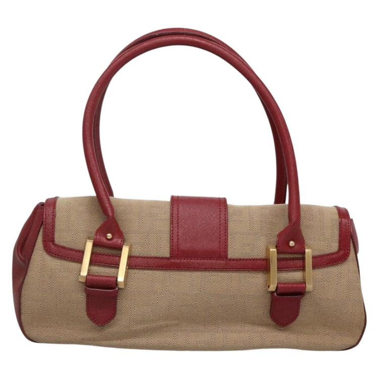 Vintage Fendi Canvas Red Shoulder Bag