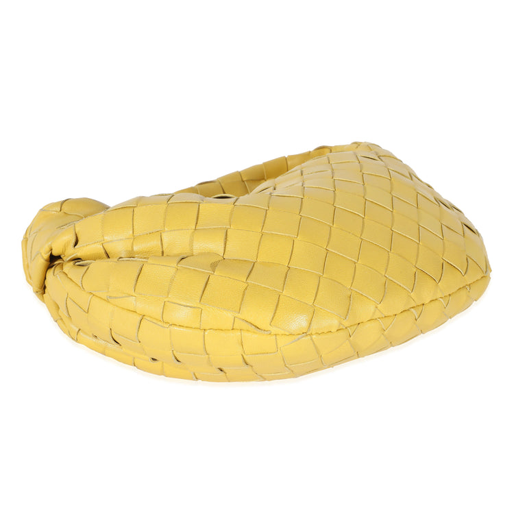 Pre-Loved Bottega Yellow Buttercup Lambskin Mini Handbag