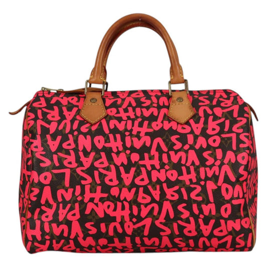 Vintage Louis Vuitton Monogram Graffiti Speedy 30 Hand Bag