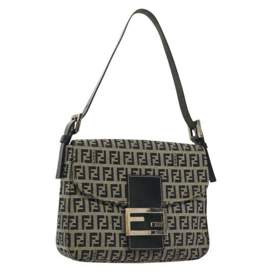 Fendi Zucchino Canvas Mamma Baguette Shoulder Bag