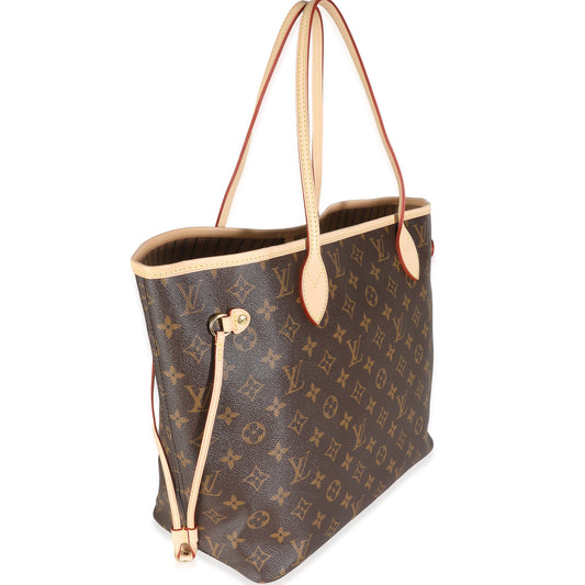 Pre-Loved Louis Vuitton Brown Neverfull MM