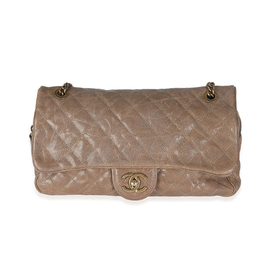 Vintage Chanel Brown Quilted Flap Bag