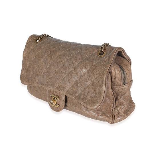 Vintage Chanel Brown Quilted Flap Bag