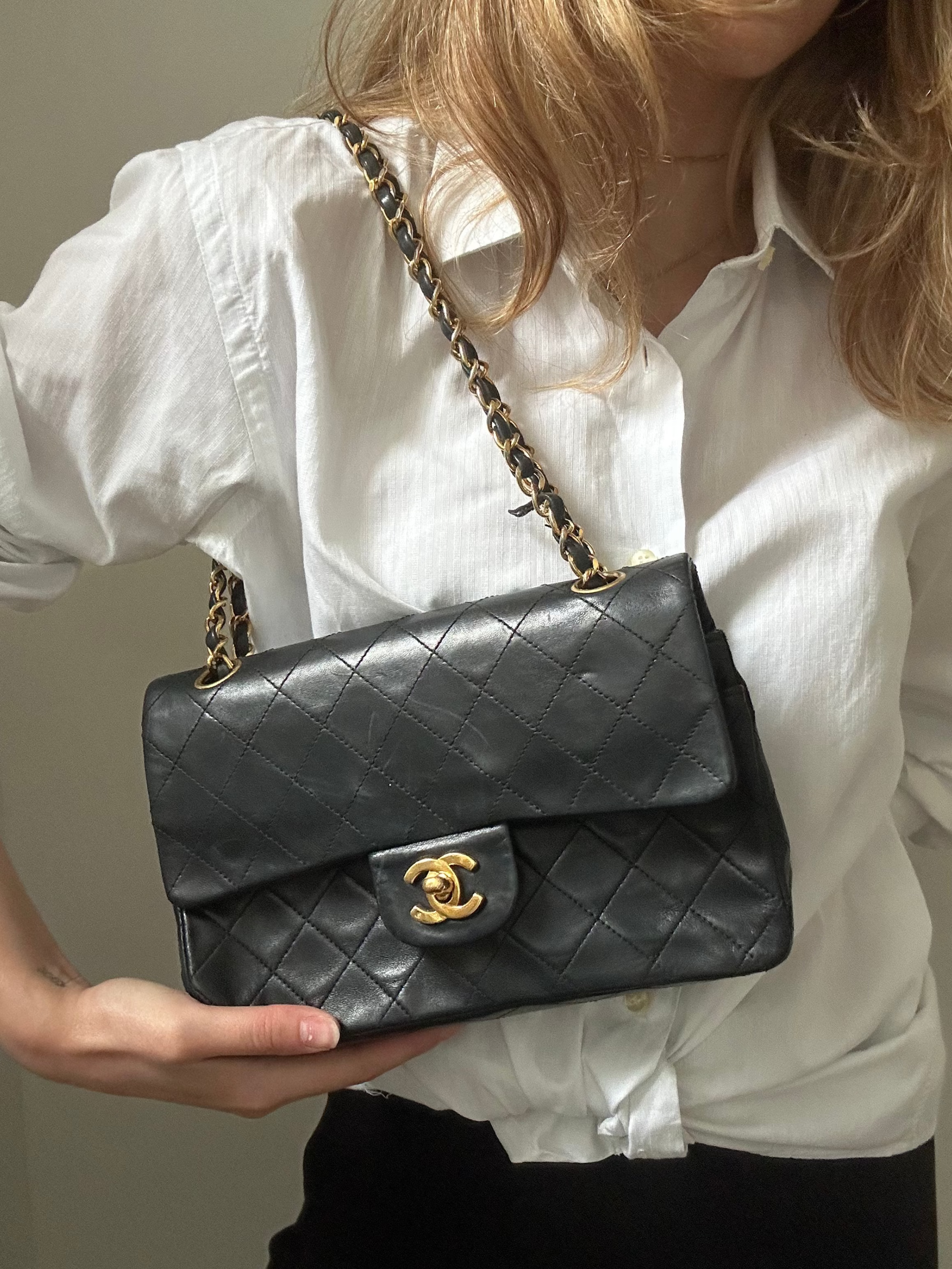 Vintage 1989-1991 Black Chanel Flap Bag
