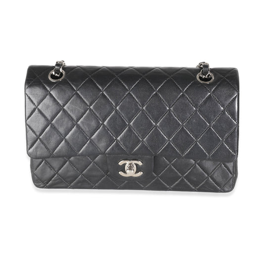 Vintage Chanel Black Quilted Lambskin Medium Classic Double Flap Bag