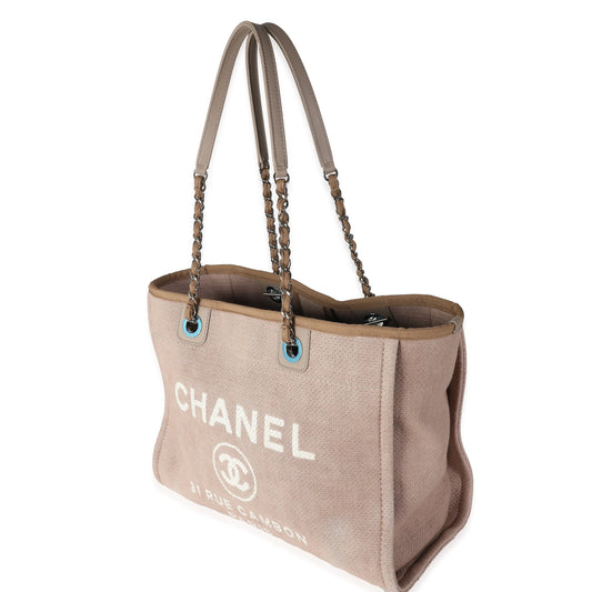 Pre-Loved Chanel Beige Canvas Tote