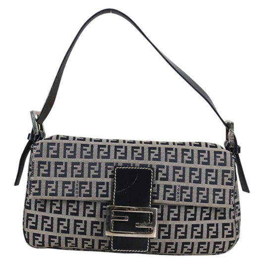 Vintage Fendi Zucchino Canvas Mamma Baguette Shoulder Bag