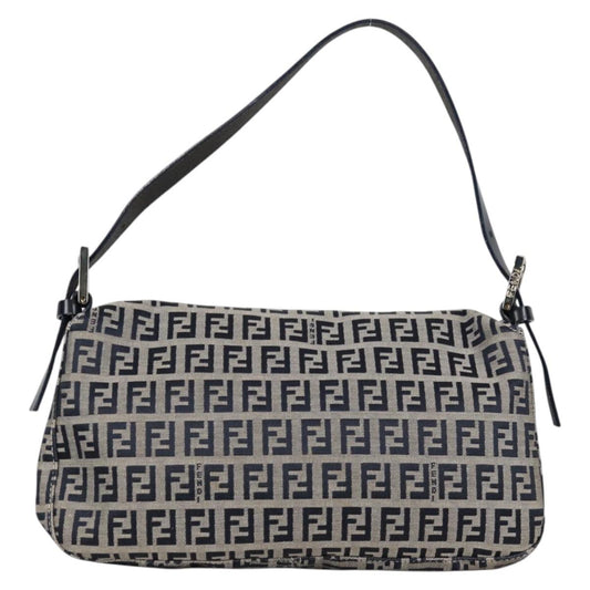 Vintage Fendi Zucchino Canvas Mamma Baguette Shoulder Bag