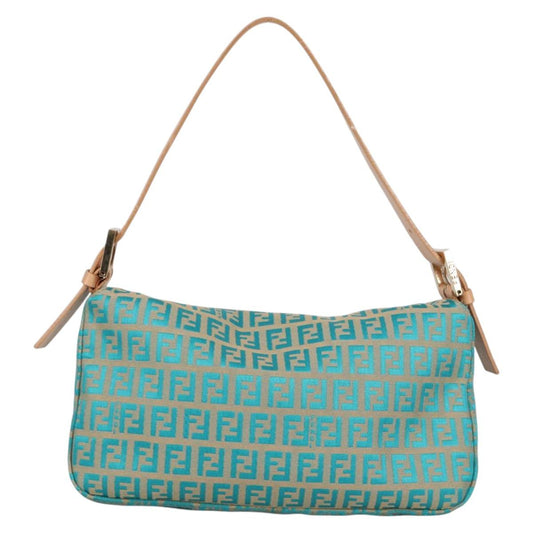 Vintage Fendi Zucchino Canvas Mamma Baguette Shoulder Bag