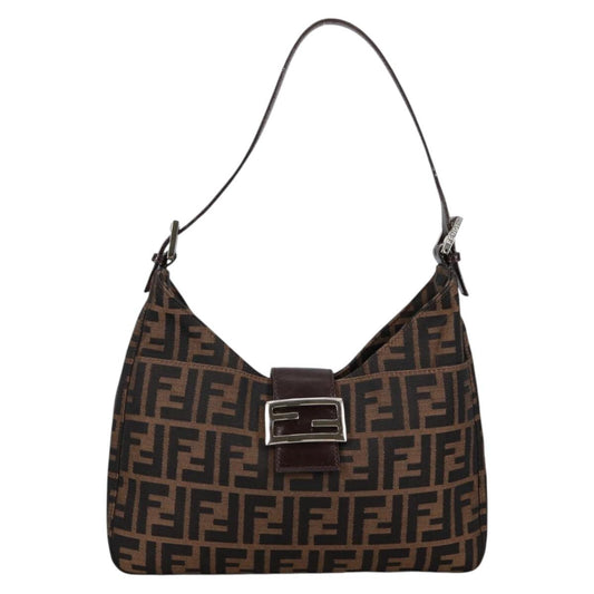 Vintage Fendi Zucca Canvas Mamma Baguette Shoulder Bag