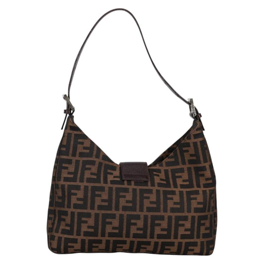 Vintage Fendi Zucca Canvas Mamma Baguette Shoulder Bag