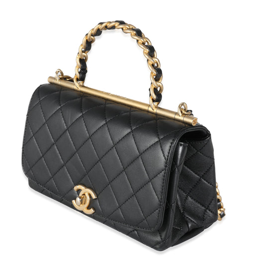 Pre-Loved Chanel Black Lambskin Flap Bag