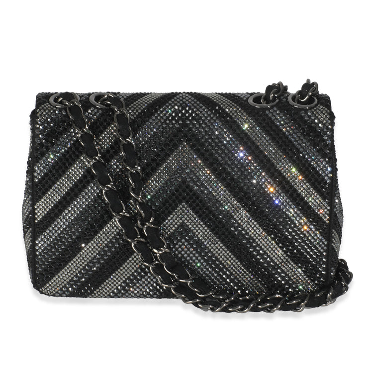 2015 Chanel Crystal Chevron Mini Flap Bag