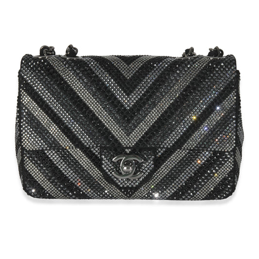 2015 Chanel Crystal Chevron Mini Flap Bag