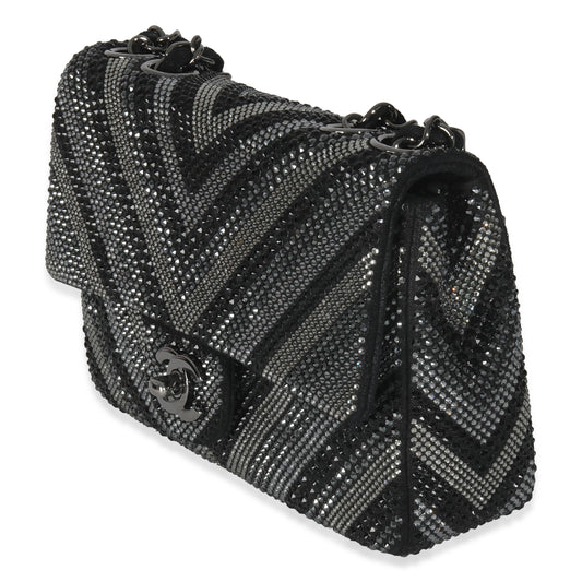 2015 Chanel Crystal Chevron Mini Flap Bag