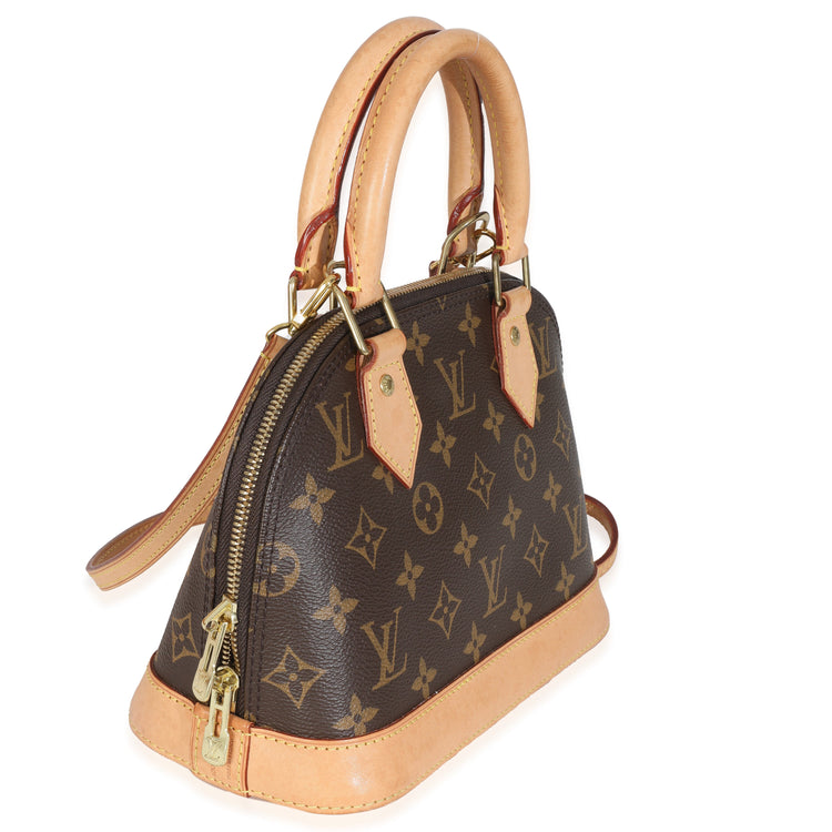 Like New Alma Monogram Canvas Alma BB