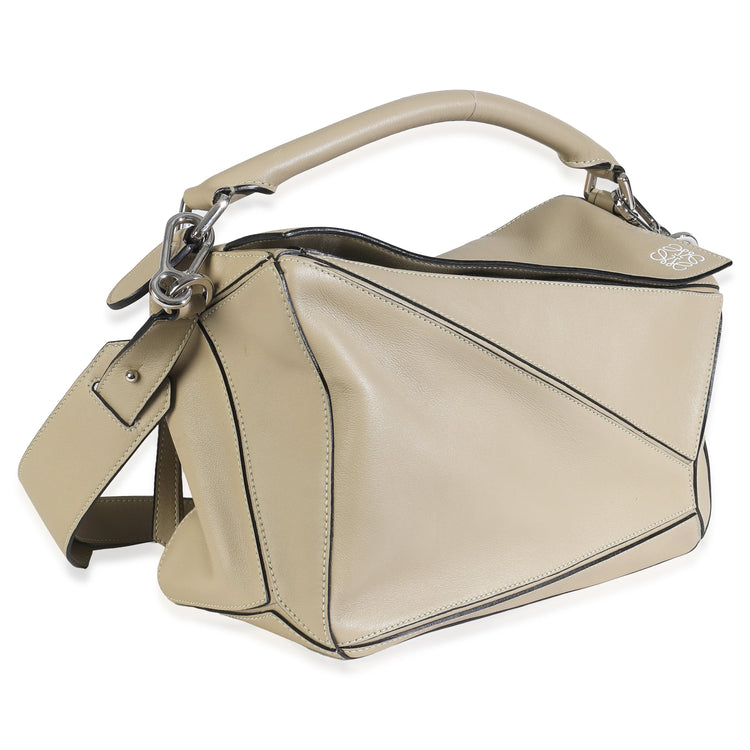 2015 Loewe Sand Smooth Calfskin Medium Puzzle Bag