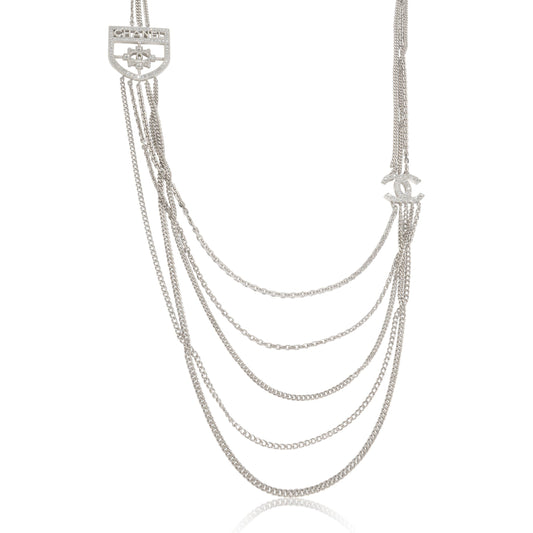 2015 Strass Shield CC Multistrand Necklace