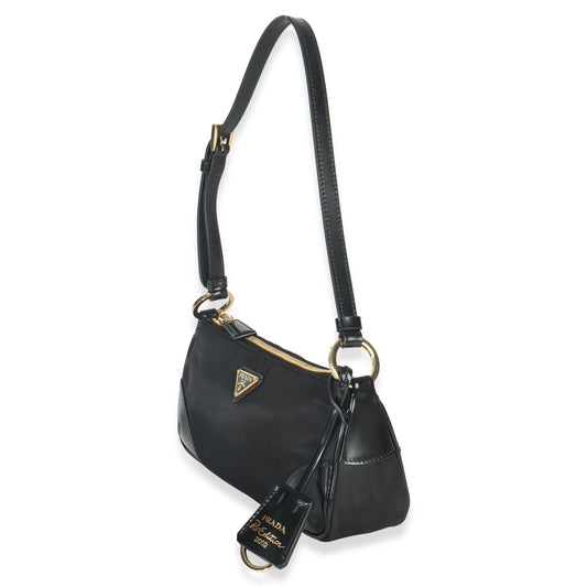 Prada Black Tessuto Nylon Re Edition 2002 Handbag sv