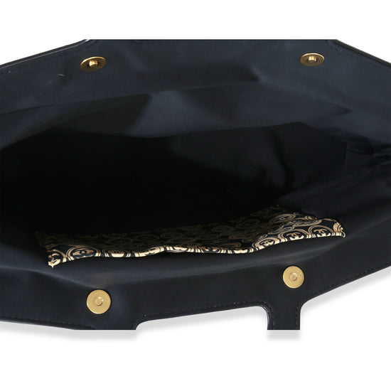 Chanel Beige Black Jersey Coco Mark Allover Handle Bag Handbag av