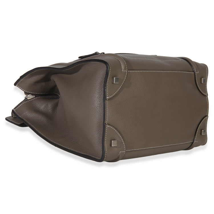 Celine Souris Drummed Calfskin Mini Luggage Tote Handbag clasp