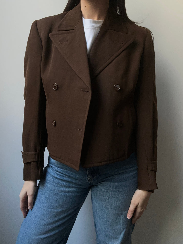 Vintage 60's Brown Waterproof Skimeister Fitted Blazer Size 2