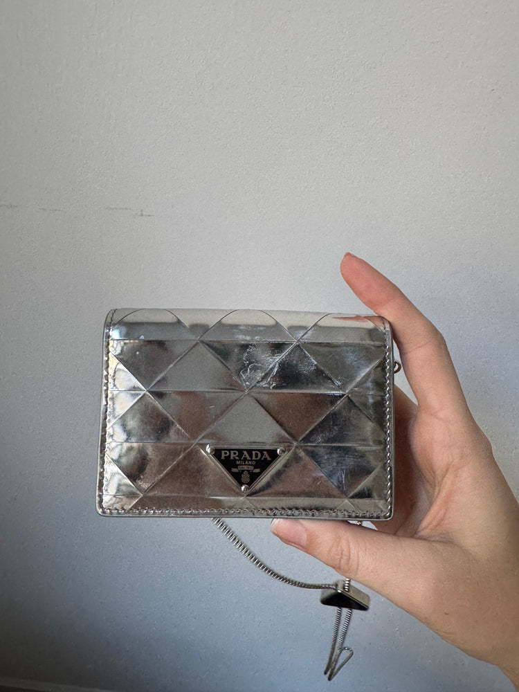 Vintage Prada Silver Specchio Mini Bag