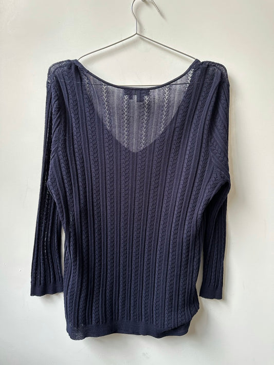 Vintage Navy Ralph Lauren Light Knit Sweater Size Large