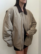 Vintage Tan Bomber Jacket Size XL