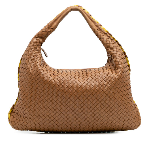 Vintage Bottega Veneta Medium Bicolor Trimmed Nappa Hobo